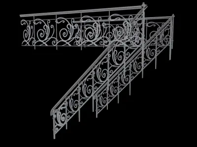 Stair Case Bars 3D model