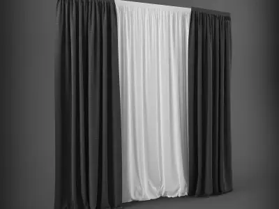 Curtain 3D model 2 3D model