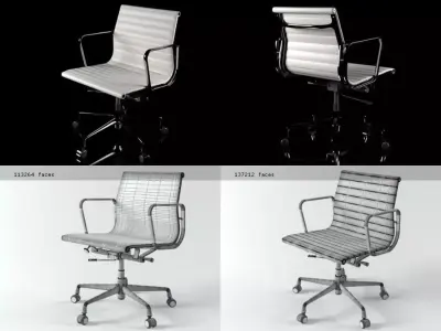 Aluminium chair 117 3D model