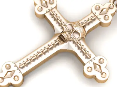 Light Gold Cross New Design  CP 53 3D print model