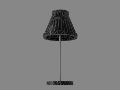 Realistic metal and cloth lamp mini pack Low-poly 3D model