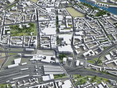 Duisburg  Low-poly 3D model