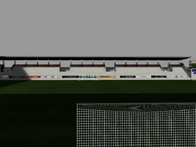 Estadio Cidade de Barcelos Gil Vicente Low-poly 3D model