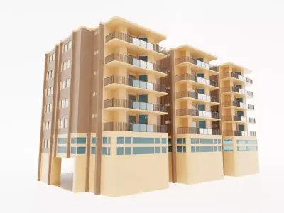 Apartment building model 3D model