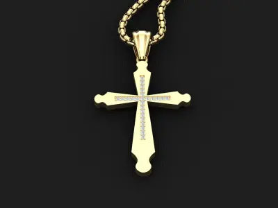Cross Light Gold 3CP006 3DM STL 3D model