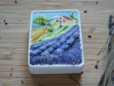 Provence lavender field 3D print model