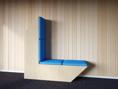 Office Lounge Bench Chair 3D model