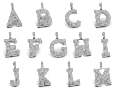 A to Z Collection-1 diamond letter b pendant 3D Model Pack