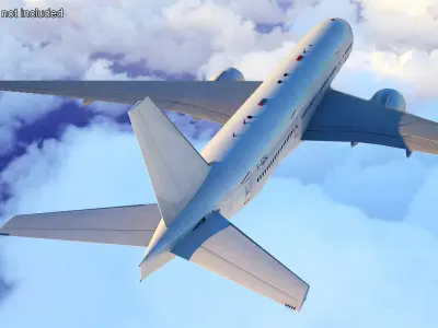  Boeing 777-200 Passenger Aircraft Rigged 