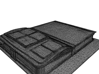 Vintage Philately Journal with Stamps Low-poly 3D model