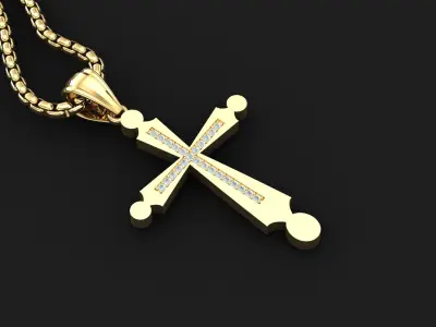 Cross Light Gold 3CP036 3DM STL 3D model