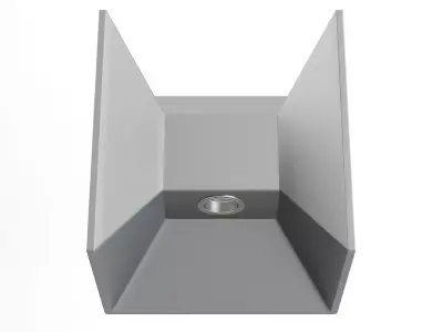 Rectangular Modern Exterior Wall Lamp 3D Model 3D model purchase
