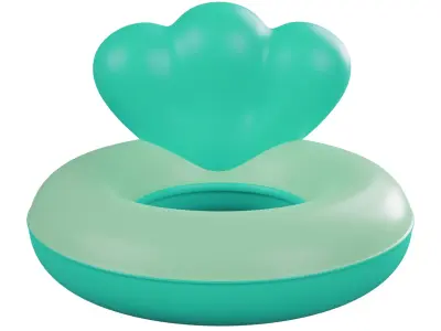 Inflatable Ring Floatie Low-poly 3D model