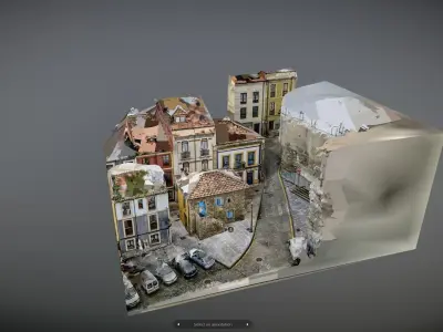 Old town photogrammetry raw scan 3D model