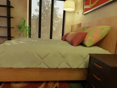 3D - Interior - Bedroom 3D model