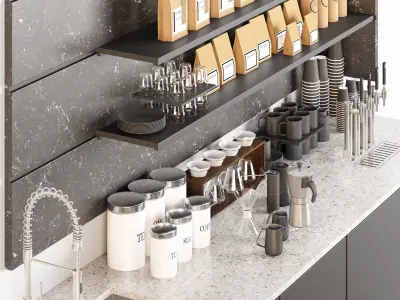 coffee shop 03 3D model