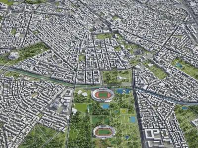 Sofia - 3D City Model Low-poly 3D model
