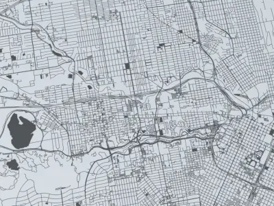 Houston Road Network and Streets 3D model