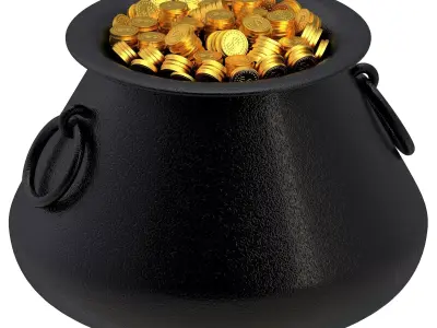 Pot of Gold 04 3D model