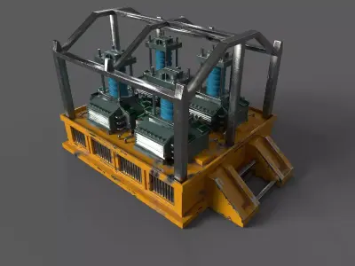 Oxygen generator Low-poly 3D model
