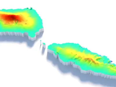 Samoa Terrain Country 3D model