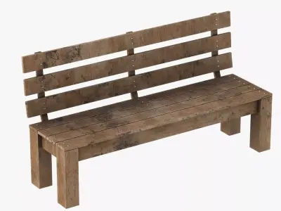Park Bench 05 3D model