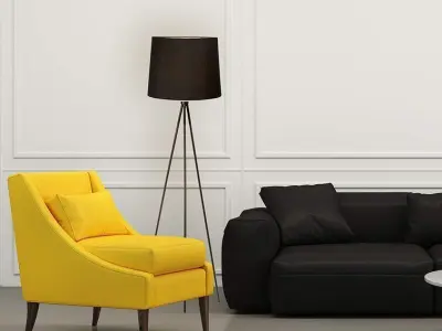 Dunneback Tripod Floor Lamp Free 3D model