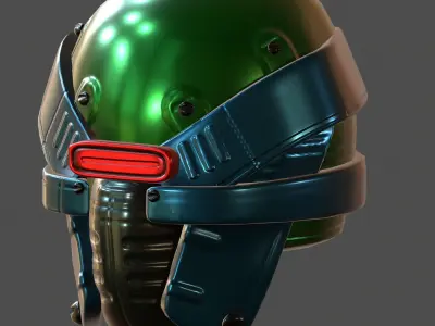 Helmet plastic mask protection Low-poly 3D model Low-poly 3D model