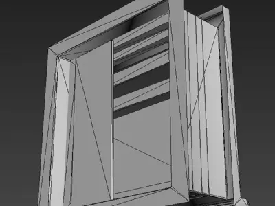 Old wood window Free low-poly 3D model