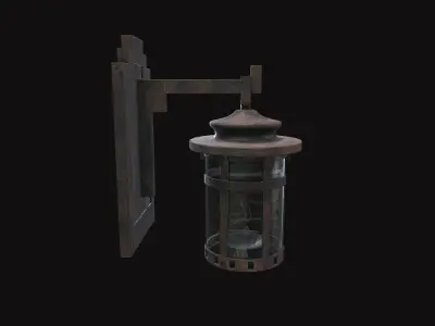 Medieval Torch V18 Low-poly 3D model