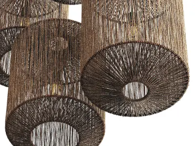 Lamp barrel thin rope n1 3D model