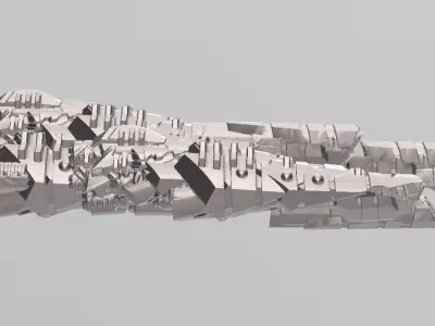 FLEET CORE - 13 VODORS BATTLESHIP 3D print model