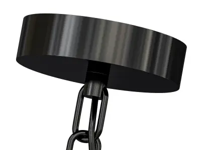 Modern Black Globe Chandelier White Glass 3D model