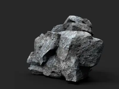 Rock 16-9 Low-poly 3D model