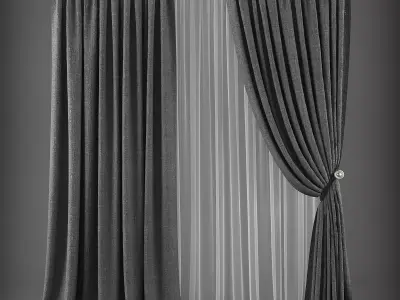Curtain 3D model 279 Low-poly 3D model