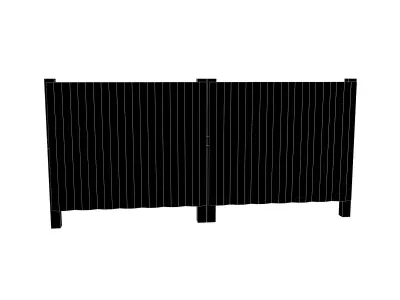 Low Poly Construction Metal Fence v1 001 Low-poly 3D model