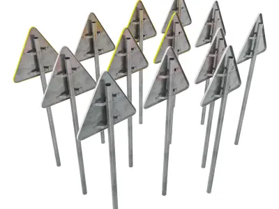 Warning signs set 2 3D model