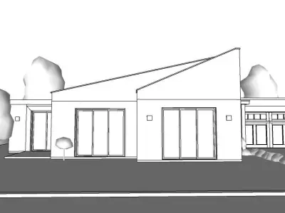 architectural 3d model for single floor house 3D model