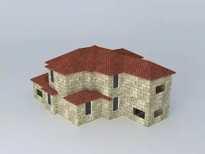 Brown Cottage Free 3D model