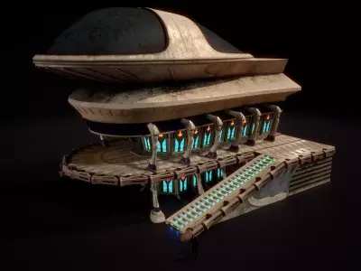 Building 1 Low-poly 3D model