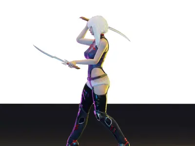 Sexy Sword Warrior 3D print model