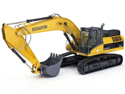  Rigged Crawler Excavator Generic 