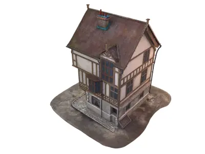 Medieval House 3D model 4