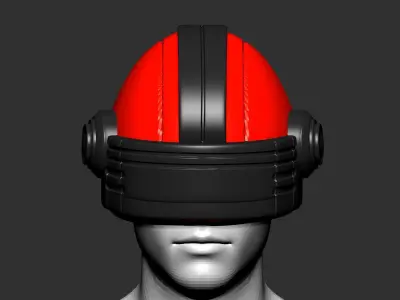 helmet high poly sculpt 3d printable ver 7 3D model 3D model
