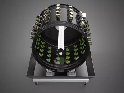 CIRCULAR SPIN ROTARY HYDROPONIC GARDEN PLANT FARM SYSTEM WHEEL 3D model