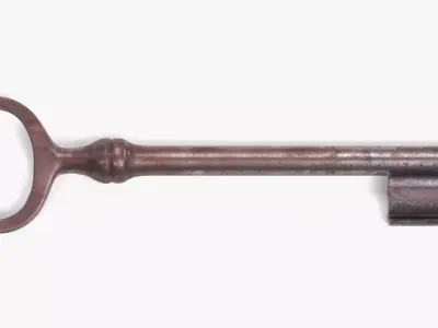 Key V2 - Rusty Hollow Barrel Skeleton Key 3D model