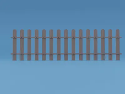 Fence Set Low Poly Game Ready Low-poly 3D model barbed wire Low-poly 3D model