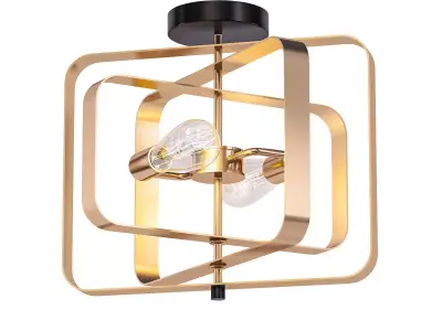 LINKED SEMI FLUSH CEILING LIGHT 3D model