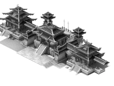 Xiqiao City Palace - Back Hall 3D model