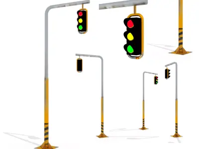D A TRAFFIC LIGHT 001 3D model